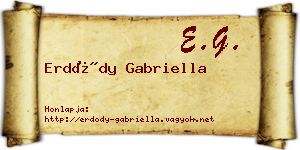 Erdődy Gabriella névjegykártya